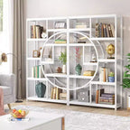 Industrial 5-Tier Etagere Bookcase with 9 Open Shelves