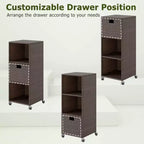 Outdoor Storage Cabinet with Storage Shelves & Removable Drawer for Porch
