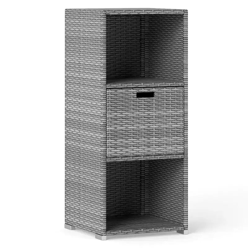 Outdoor Storage Cabinet with Storage Shelves & Removable Drawer for Porch