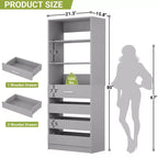 80-Inch Tall Pantry Cabinet with Drawers and Shelves
