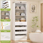 80-Inch Tall Pantry Cabinet with Drawers and Shelves