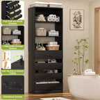 80-Inch Tall Pantry Cabinet with Drawers and Shelves