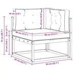 Outdoor Corner Sofa - Solid Acacia Wood with Cushions
