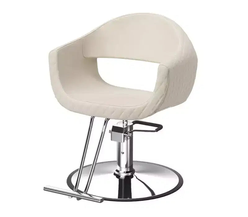 Extra Wide Seat Hair Stylist Salon Chair with Rhombus Stitch Pattern