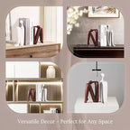 Thinker Statue Bookends, Resin Heavy-Duty Book Stoppers in White & Brown, Decorative Desk Organizer