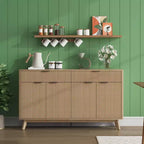 60-Inch Fluted Buffet Cabinet with 2 Drawers and 4 Doors