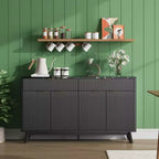 60-Inch Fluted Buffet Cabinet with 2 Drawers and 4 Doors