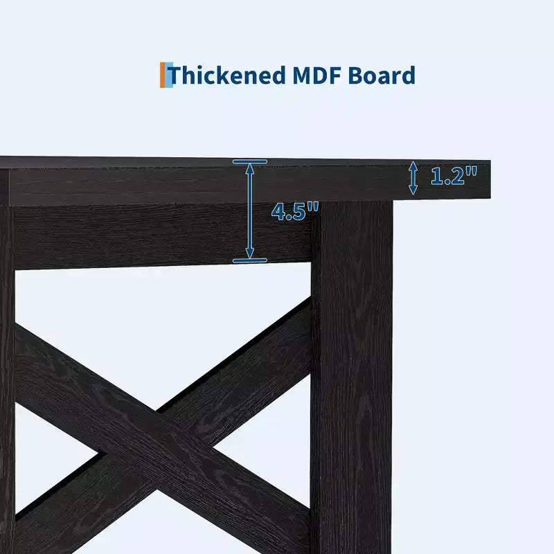 71-Inch Rectangular Dining Table for 6 to 8 People with Wood Top and Metal Base