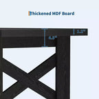 71-Inch Rectangular Dining Table for 6 to 8 People with Wood Top and Metal Base