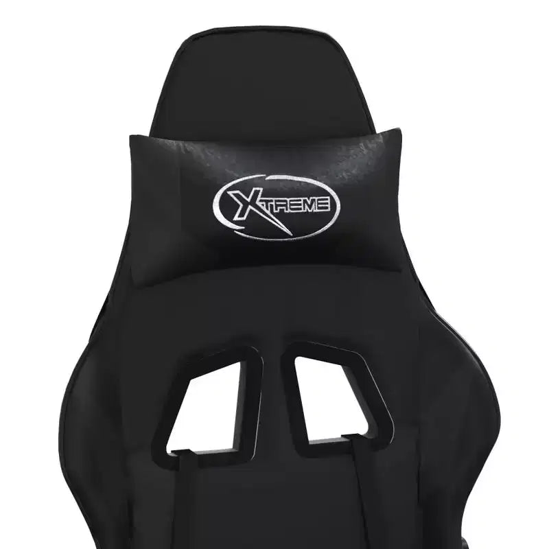 Gaming Chair with Adjustable Armrests and Reclining Backrest – Faux Leather, Black and Green