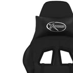 Gaming Chair with Adjustable Armrests and Reclining Backrest – Faux Leather, Black and Green