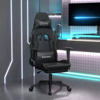 Gaming Chair with Adjustable Armrests and Reclining Backrest – Faux Leather, Black and Green