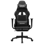 Gaming Chair with Adjustable Armrests and Reclining Backrest – Faux Leather, Black and Green