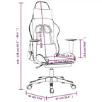 Gaming Chair with Adjustable Armrests and Reclining Backrest – Faux Leather, Black and Green