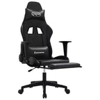 Gaming Chair with Adjustable Armrests and Reclining Backrest – Faux Leather, Black and Green