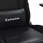 Gaming Chair with Adjustable Armrests and Reclining Backrest – Faux Leather, Black and Green