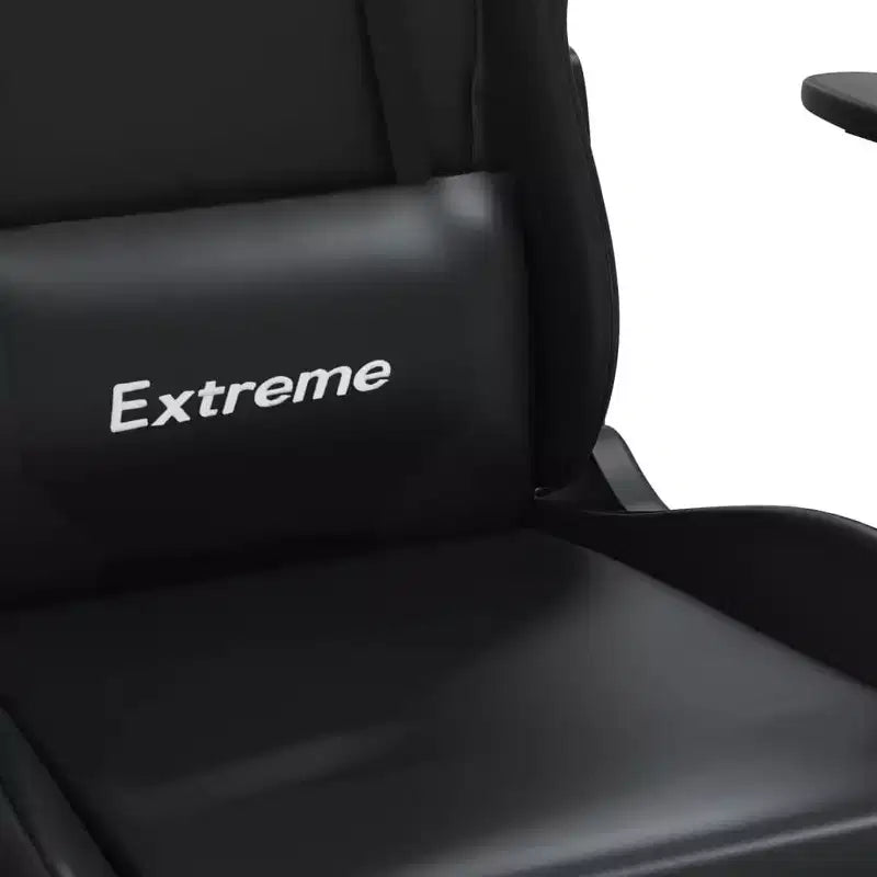 Gaming Chair with Adjustable Armrests and Reclining Backrest – Faux Leather, Black and Green
