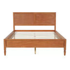 Modern Wooden Bed Frame with Panel Headboard