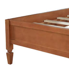 Modern Wooden Bed Frame with Panel Headboard