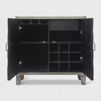Bar Cabinet with Wine Storage - Gray