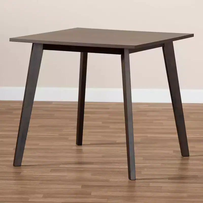 Square Wood Dining Table - Dark Brown