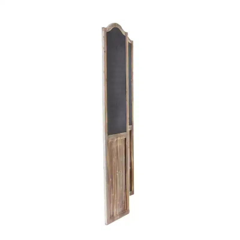 3-Panel Farmhouse Wood Room Divider Screen - Beige