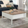 Square Gaming Coffee Table with Reversible Top and Adjustable Storage Shelf