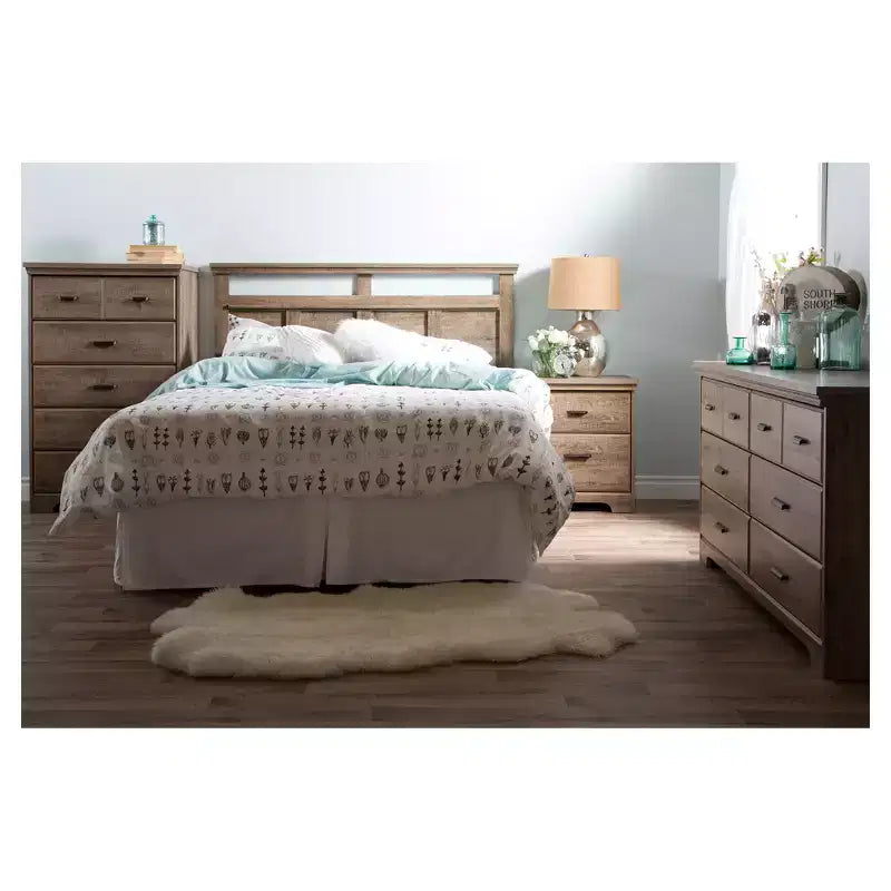 2-Drawer Nightstand with Smooth Metal Hardware