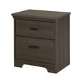 2-Drawer Nightstand with Smooth Metal Hardware