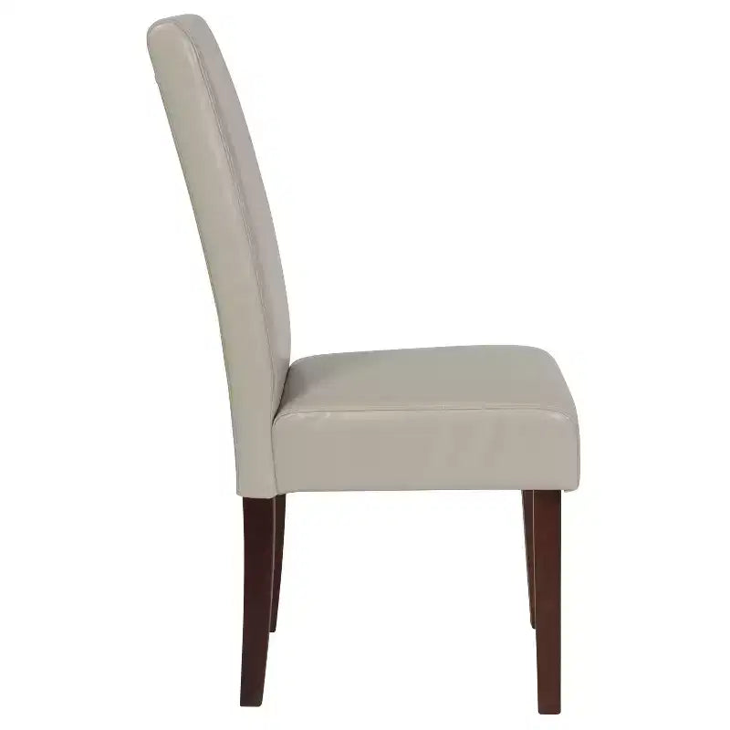 Upholstered Panel Back Mid-Century Parsons Dining Chair