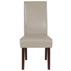 Upholstered Panel Back Mid-Century Parsons Dining Chair