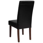 Upholstered Panel Back Mid-Century Parsons Dining Chair