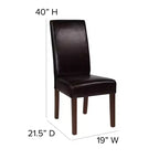 Upholstered Panel Back Mid-Century Parsons Dining Chair