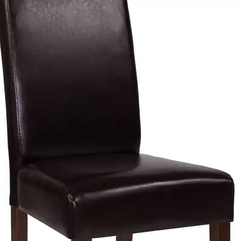 Upholstered Panel Back Mid-Century Parsons Dining Chair