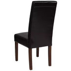 Upholstered Panel Back Mid-Century Parsons Dining Chair