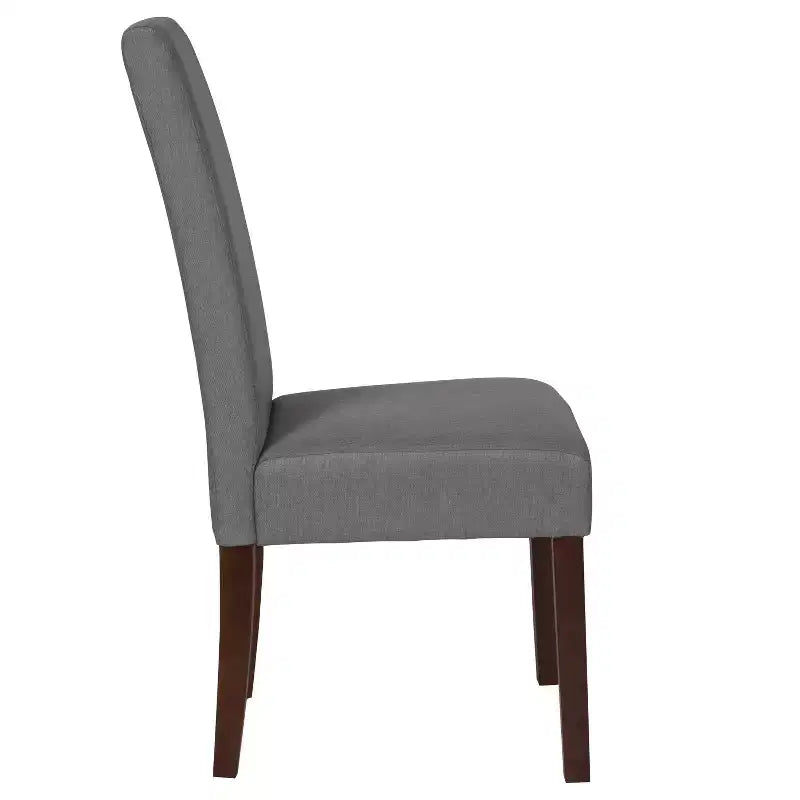 Upholstered Panel Back Mid-Century Parsons Dining Chair