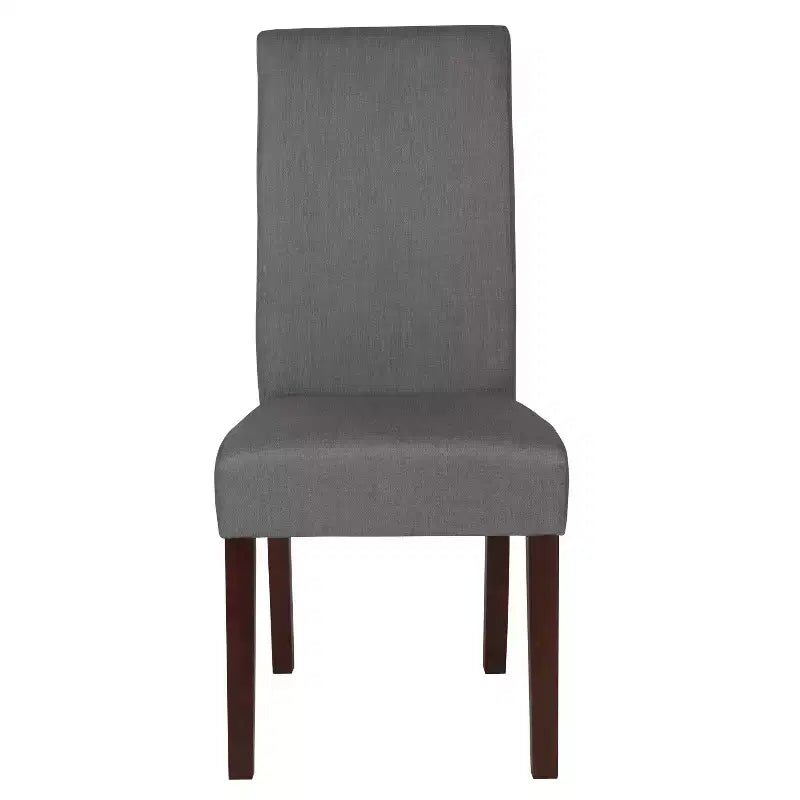 Upholstered Panel Back Mid-Century Parsons Dining Chair