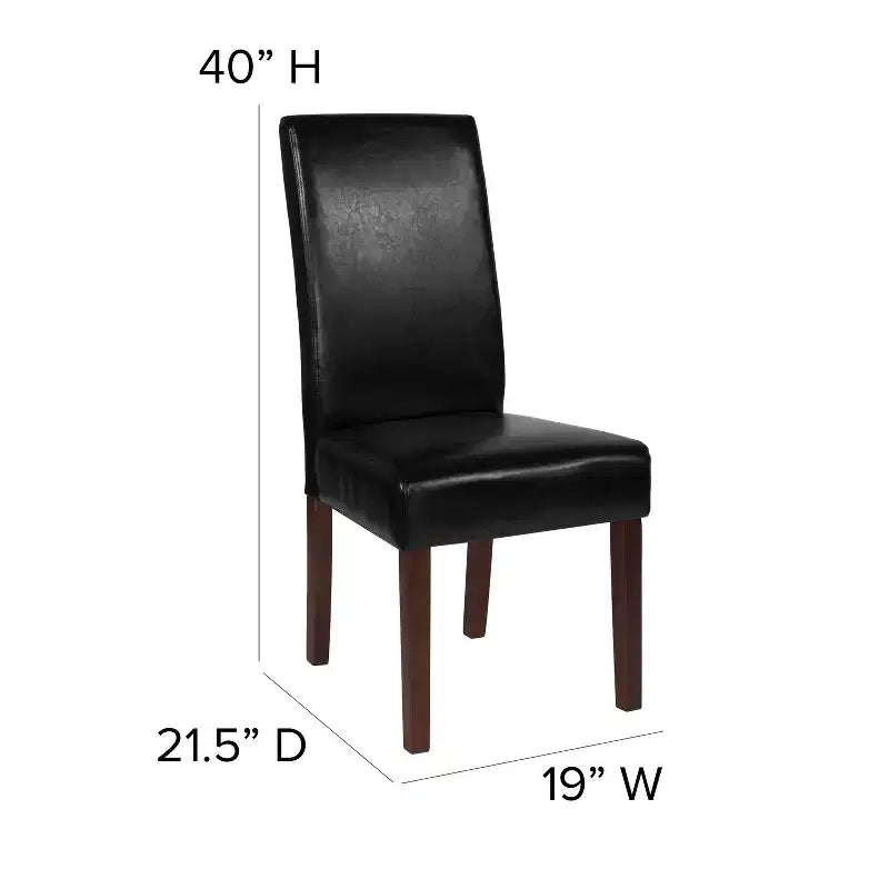 Upholstered Panel Back Mid-Century Parsons Dining Chair