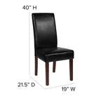 Upholstered Panel Back Mid-Century Parsons Dining Chair