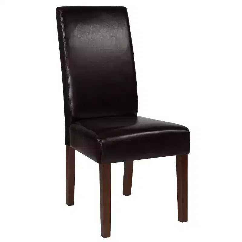 Upholstered Panel Back Mid-Century Parsons Dining Chair