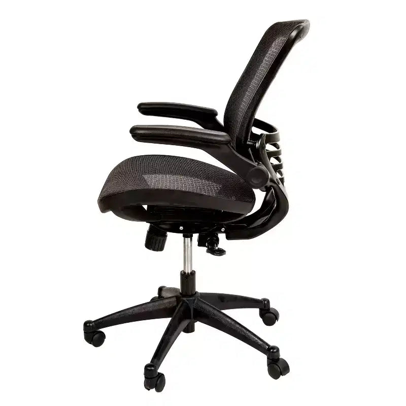 Mid-Back Mesh Executive Swivel Office Chair with Flip-Up Arms