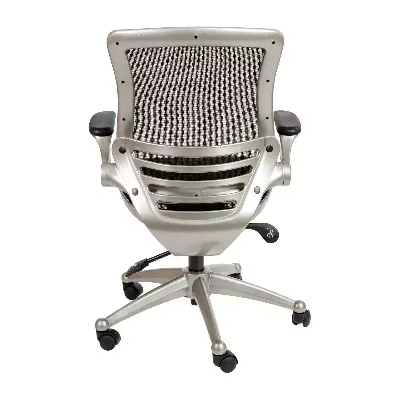 Mid-Back Mesh Executive Swivel Office Chair with Flip-Up Arms