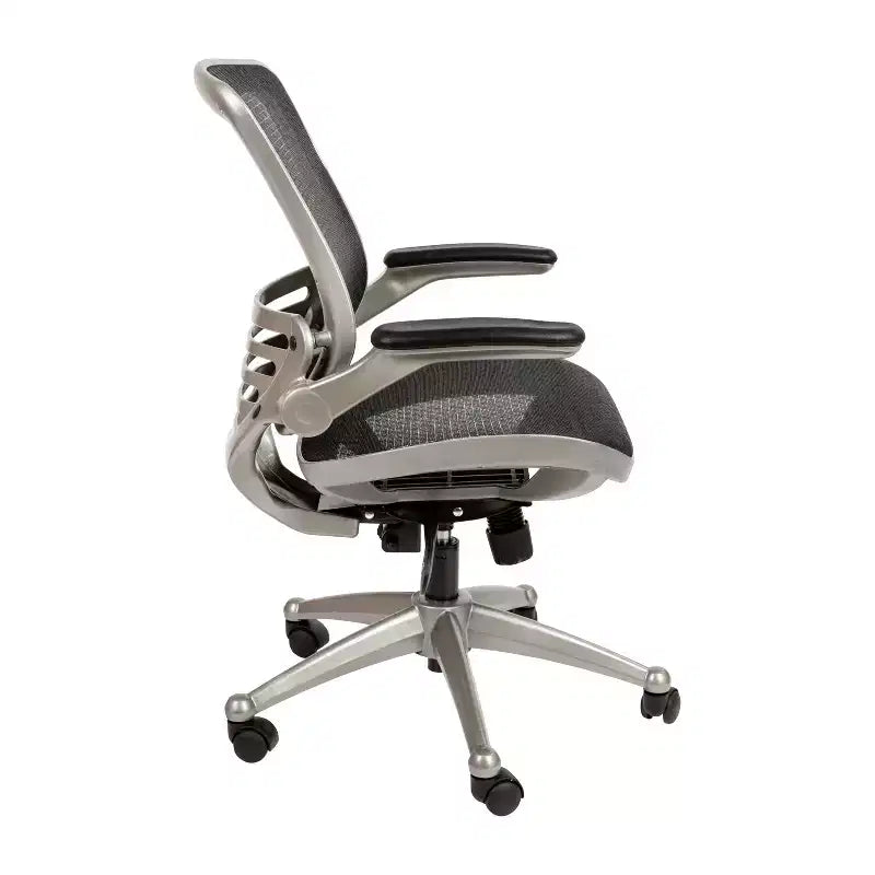 Mid-Back Mesh Executive Swivel Office Chair with Flip-Up Arms