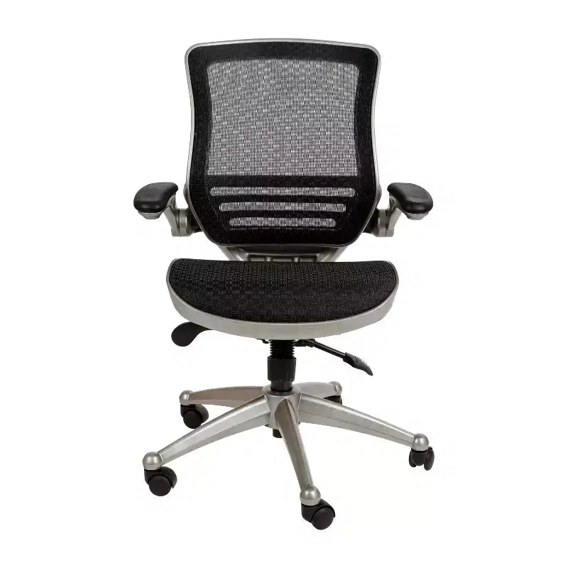 Mid-Back Mesh Executive Swivel Office Chair with Flip-Up Arms
