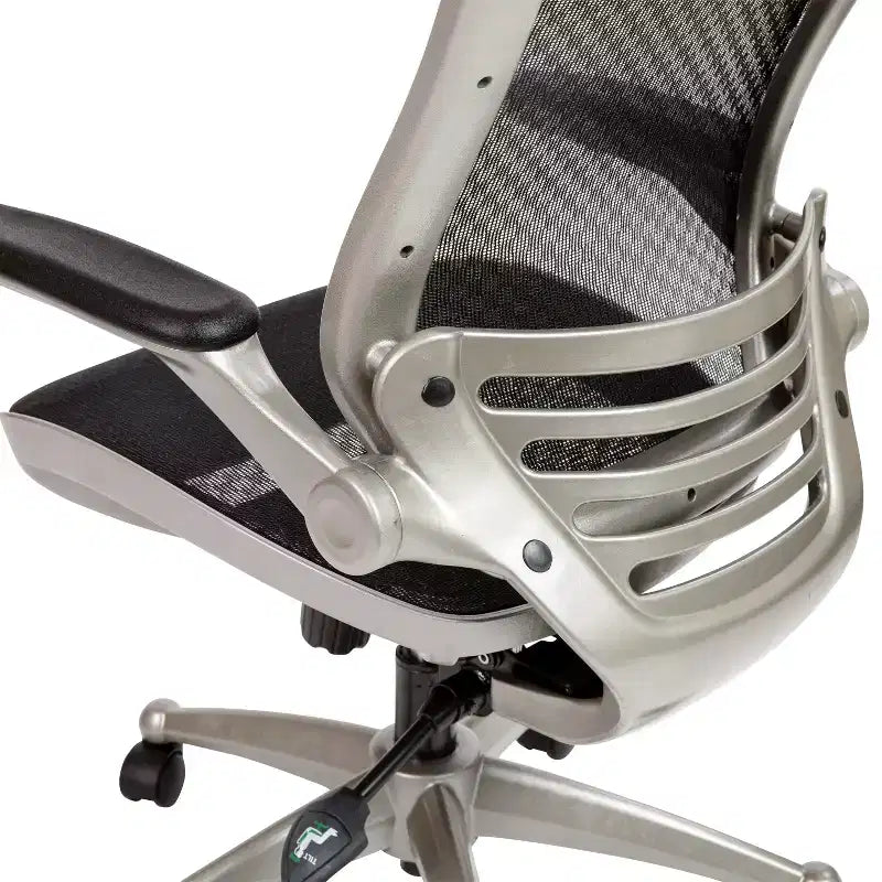 Mid-Back Mesh Executive Swivel Office Chair with Flip-Up Arms