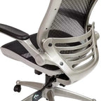 Mid-Back Mesh Executive Swivel Office Chair with Flip-Up Arms