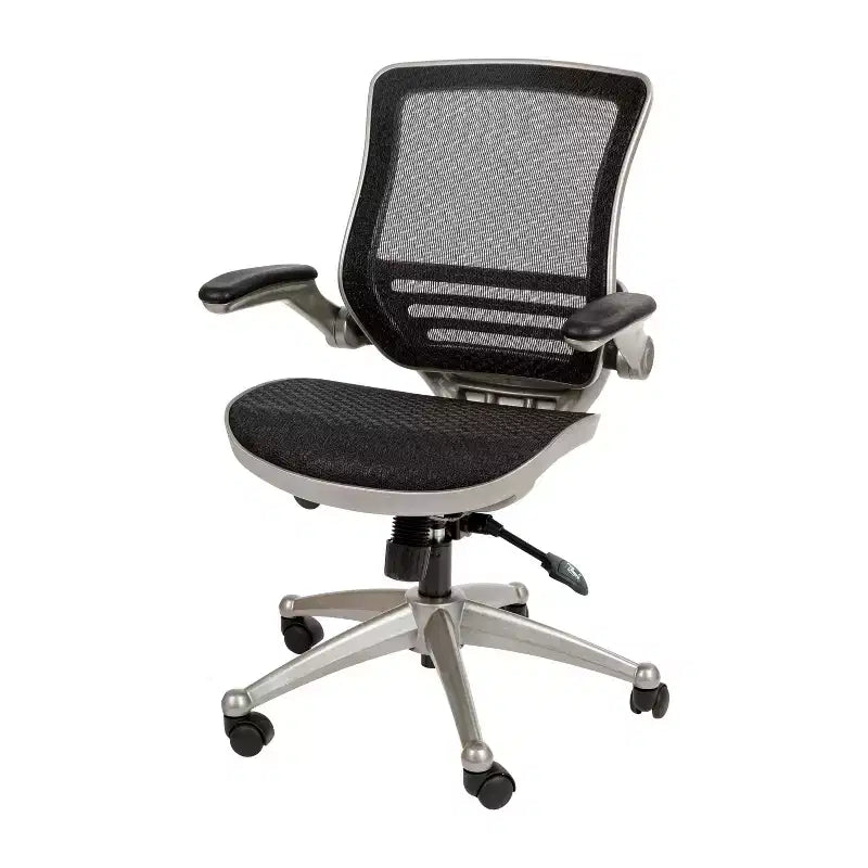 Mid-Back Mesh Executive Swivel Office Chair with Flip-Up Arms