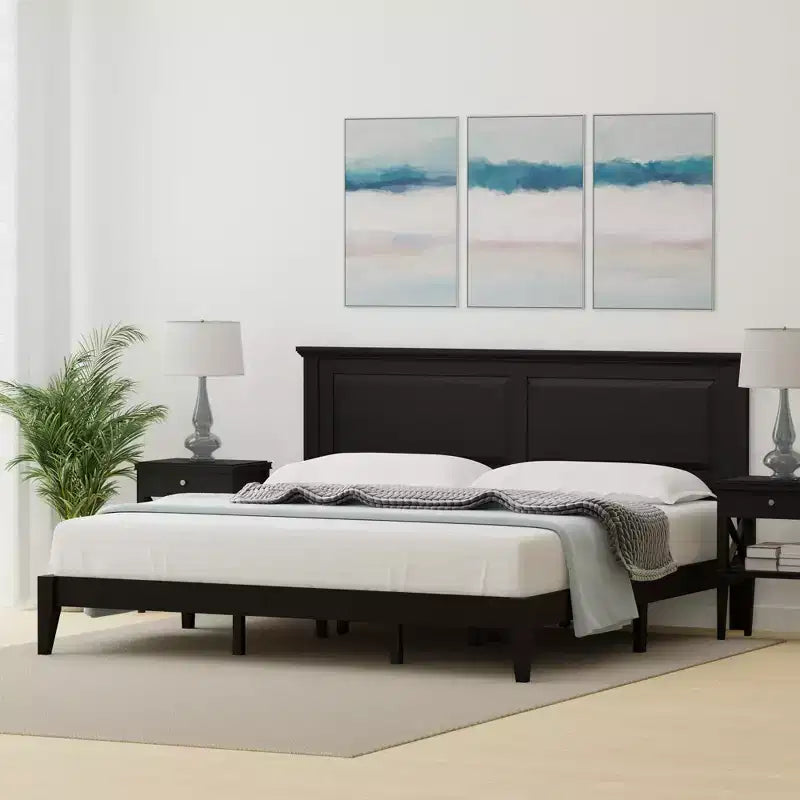Cottage Style Solid Wood Platform Bed