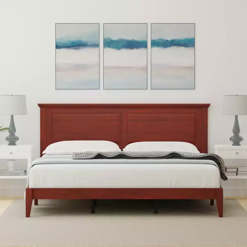 Cottage Style Solid Wood Platform Bed