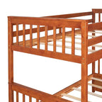 Twin over Full Bunk Bed with Built-in Ladder & Drawers, Pine Wood & MDF Bed Frame, Convertible into Two Beds